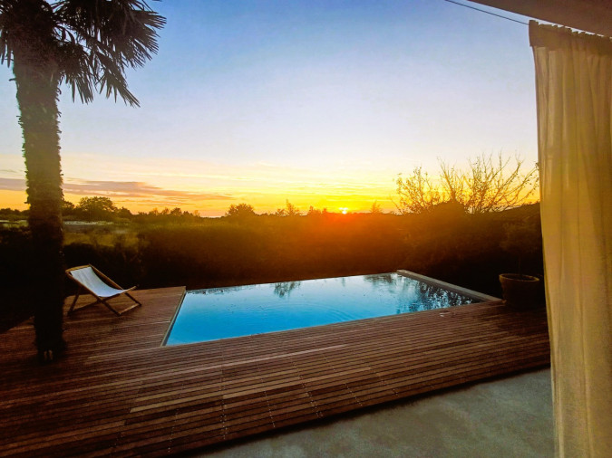 Casa B mit Pool und Meerblick, Porec Umgebung Istrien Tar